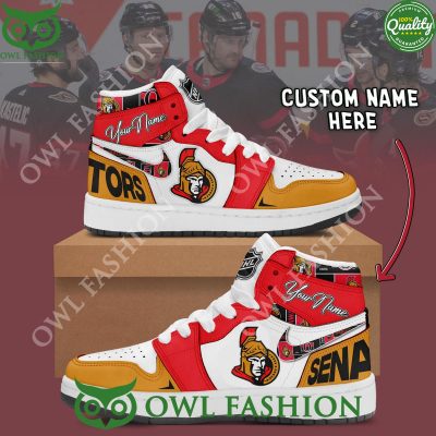 Personalized Ottawa Senators NHL Ice Hockey Air Jordan High Top