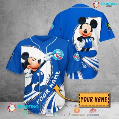 RC Strasbourg Alsace Custom Name Mickey Baseball Jersey