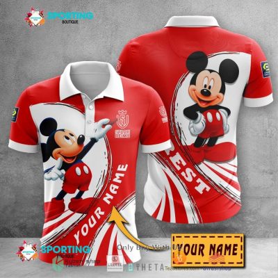 Stade de Reims Custom Name Mickey Polo Shirt