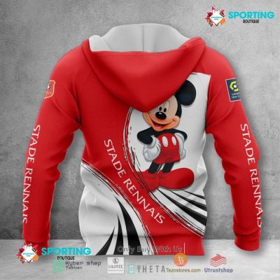 Stade Rennais FC Custom Name Mickey Pullover Hoodie
