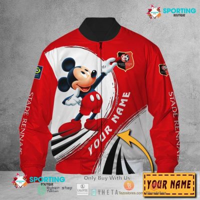 Stade Rennais FC Custom Name Mickey Bomber Jacket