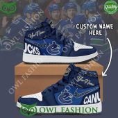 Personalized Vancouver Canucks NHL Ice Hockey Team Air Jordan High Top
