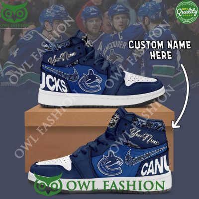 Personalized Vancouver Canucks NHL Ice Hockey Team Air Jordan High Top