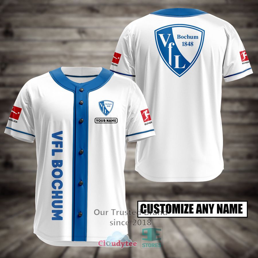 VfL Bochum 1848 Custom Name Baseball Jersey VfL Bochum 1848 Custom Name Baseball Jersey