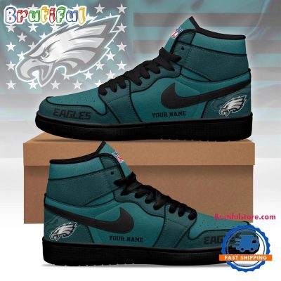 Philadelphia Eagles 2026 NFL Pride Jordan 1 Hightop Shoes