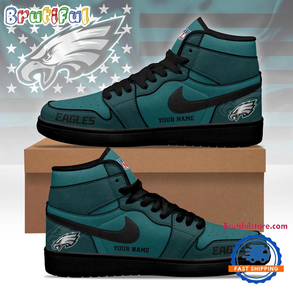 Philadelphia Eagles 2026 NFL Pride Jordan 1 Hightop Shoes Philadelphia Eagles 2026 NFL Pride Jordan 1 Hightop Shoes