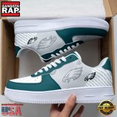 NFL Philadelphia Eagles Basic Pattern Football New Design Air Force 1 Running Sneakers Shoes