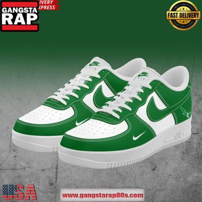 Philadelphia Eagles Kelly Green Custom Air Force 1 Running Sneakers