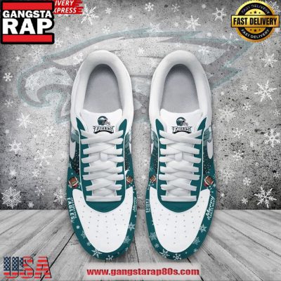 Philadelphia Eagles Merry Christmas Air Force 1 Running Sneakers Shoes