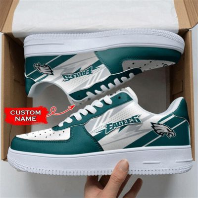 NFL Custom Name Philadelphia Eagles Super Bowl Air Force 1 Shoes Sneakers