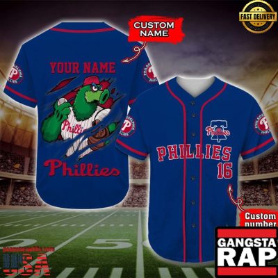 Philadelphia Phillies Baseball Jersey MLB Custom Name Number - MLB Fan Gifts