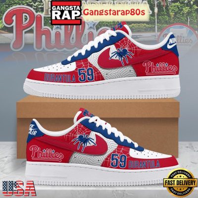 Philadelphia Phillies Durantula Limited Edition Air Force 1 Sneakers Shoes