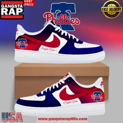 Philadelphia Phillies Limited Edition Air Force 1 Running Sneakers Shoes