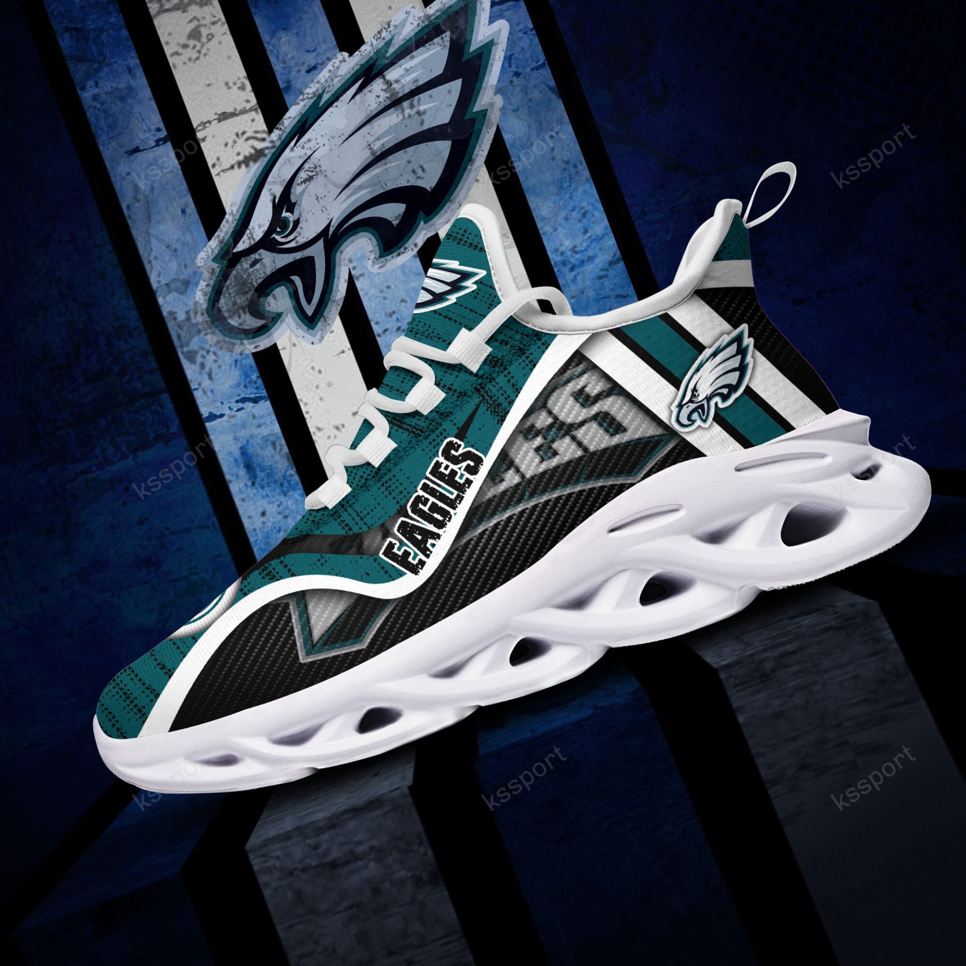 NFL Philadelphia Eagles Green Black Max Soul Shoes