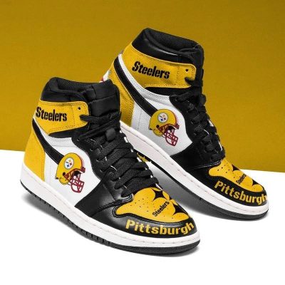 NFL Pittsburgh Steelers Golden Helmet Air Jordan 1 High Sneakers