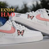 Pink Butterfly Custom Air Force 1 Painted Oh My God You Have Put On So Much! - demo10
