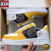 NFL Pittsburgh Steelers Basic Pattern Football New Design Air Force 1 Running Sneakers Shoes