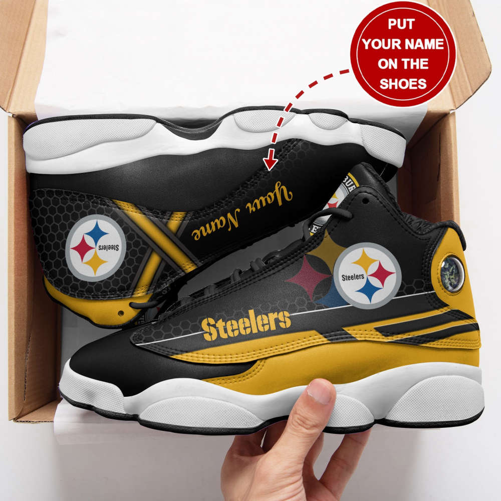 Pittsburgh Steelers Custom Name Air Jordan 13 Sneakers, Best Gift For Men And Women Pittsburgh Steelers Custom Name Air Jordan 13 Sneakers, Best Gift For Men And Women