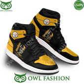 Pittsburgh Steelers Skull Helmet Edition 1933 Air Jordan High Top shoes