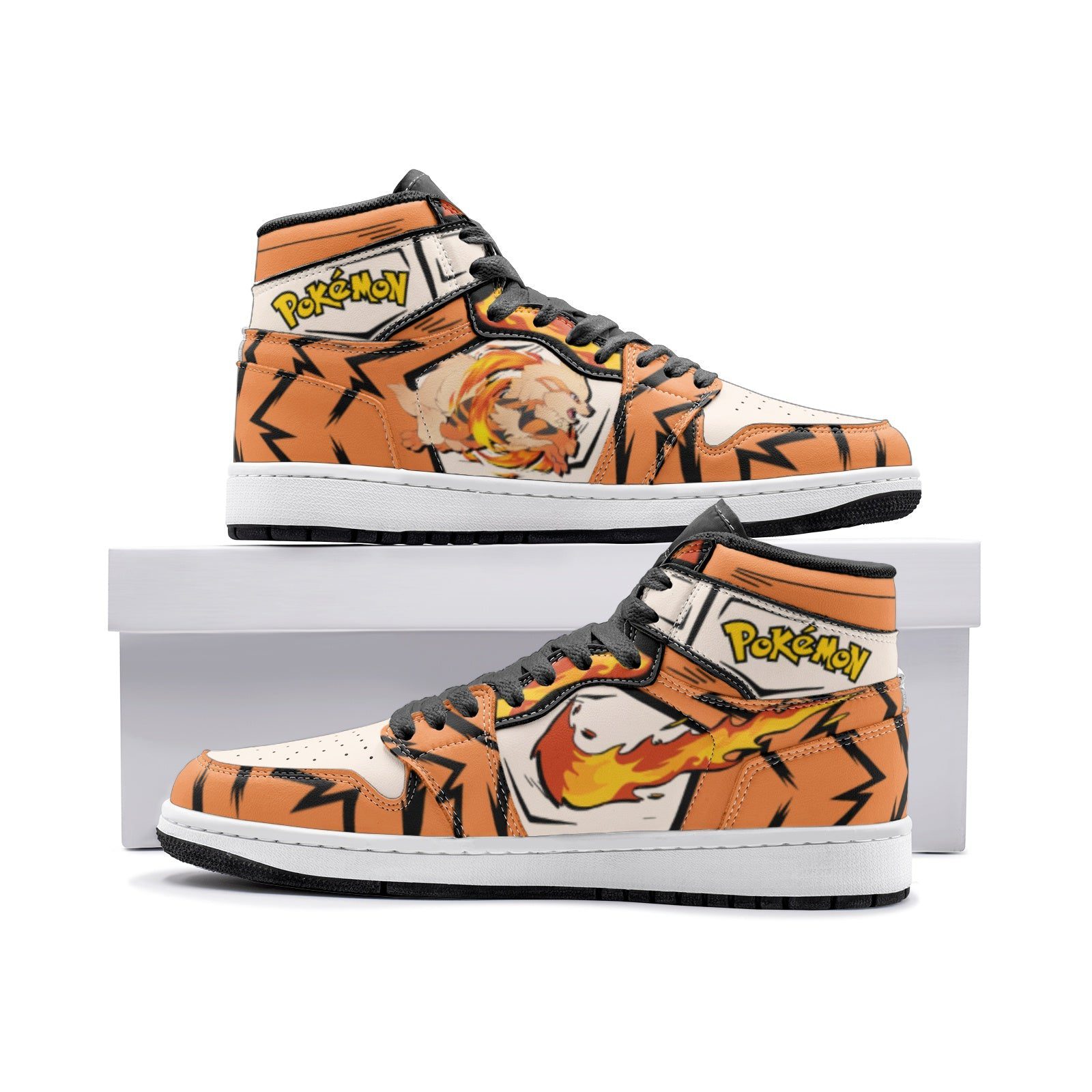 POKEMON Arcanine Air Jordan 1 High Sneakers POKEMON Arcanine Air Jordan 1 High Sneakers