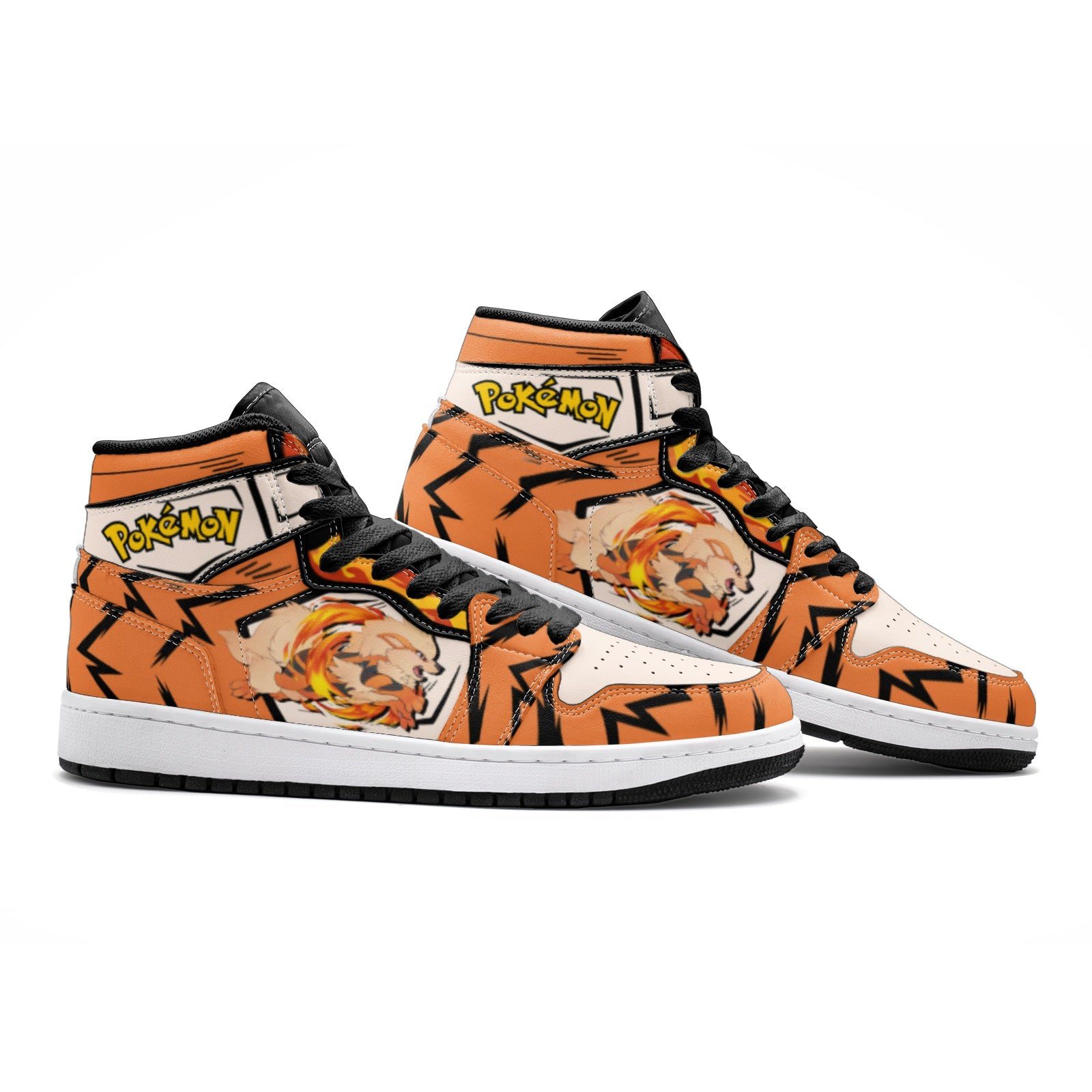 POKEMON Arcanine Air Jordan 1 High Sneakers POKEMON Arcanine Air Jordan 1 High Sneakers