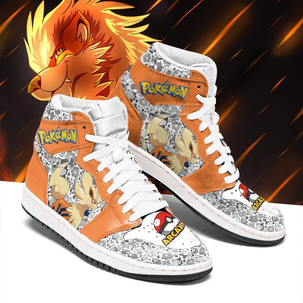 POKEMON Arcanine Amine Air Jordan 1 High Sneakers POKEMON Arcanine Amine Air Jordan 1 High Sneakers