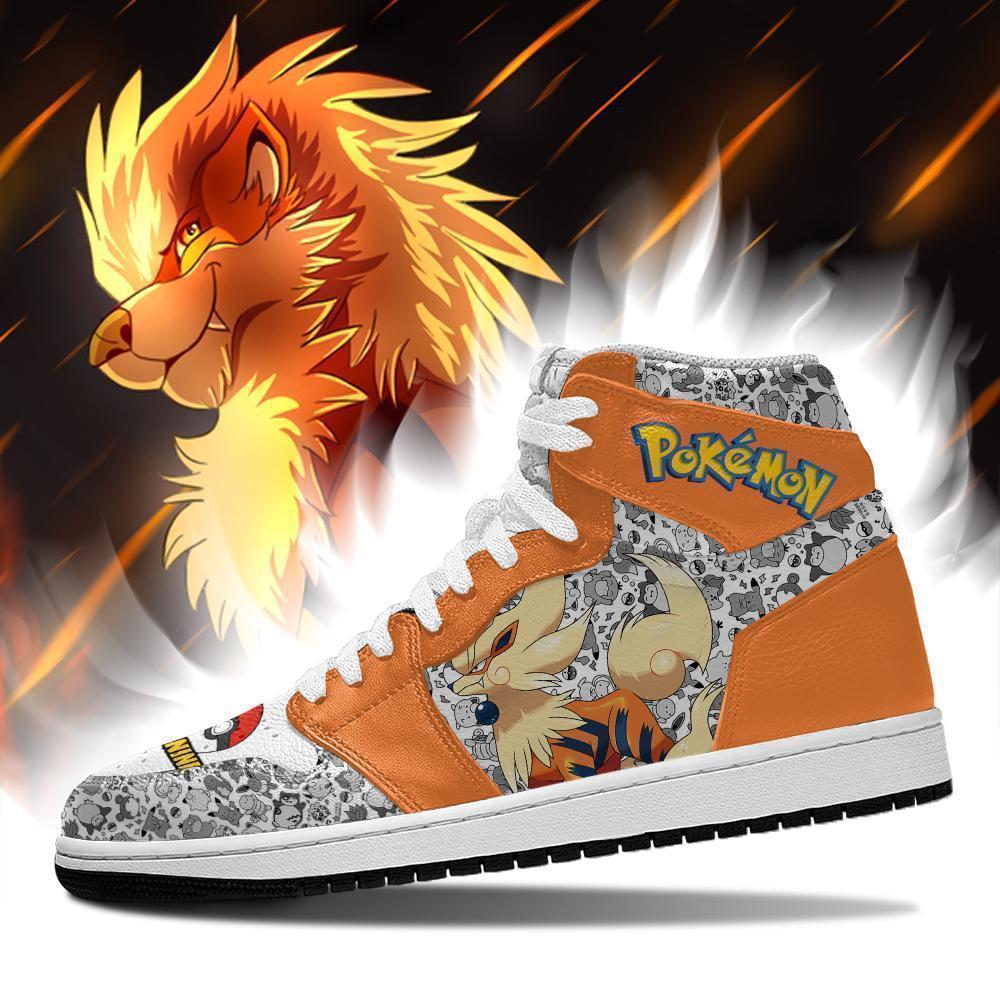 POKEMON Arcanine Amine Air Jordan 1 High Sneakers POKEMON Arcanine Amine Air Jordan 1 High Sneakers