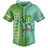 Pokemon Bulbasaur Custom Name Cartoon Movies Baseball Jersey Front.jpg - demo10