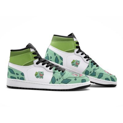 POKEMON Bulbasaur Green White Air Jordan 1 High Sneakers