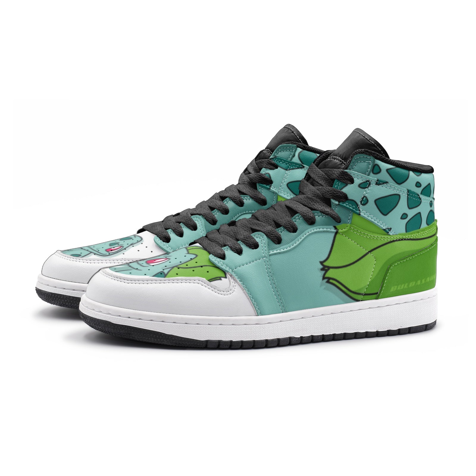 POKEMON Bulbasaur Starter Air Jordan 1 High Sneakers POKEMON Bulbasaur Starter Air Jordan 1 High Sneakers