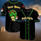 POKEMON Caterpie Custom Name Black Baseball Jersey