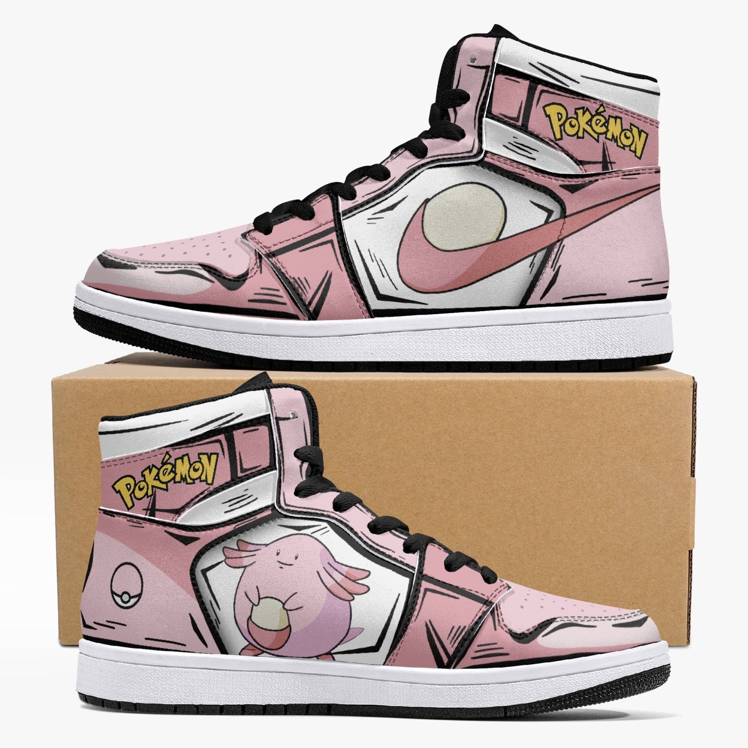 POKEMON Chansey Air Jordan 1 High Sneakers POKEMON Chansey Air Jordan 1 High Sneakers