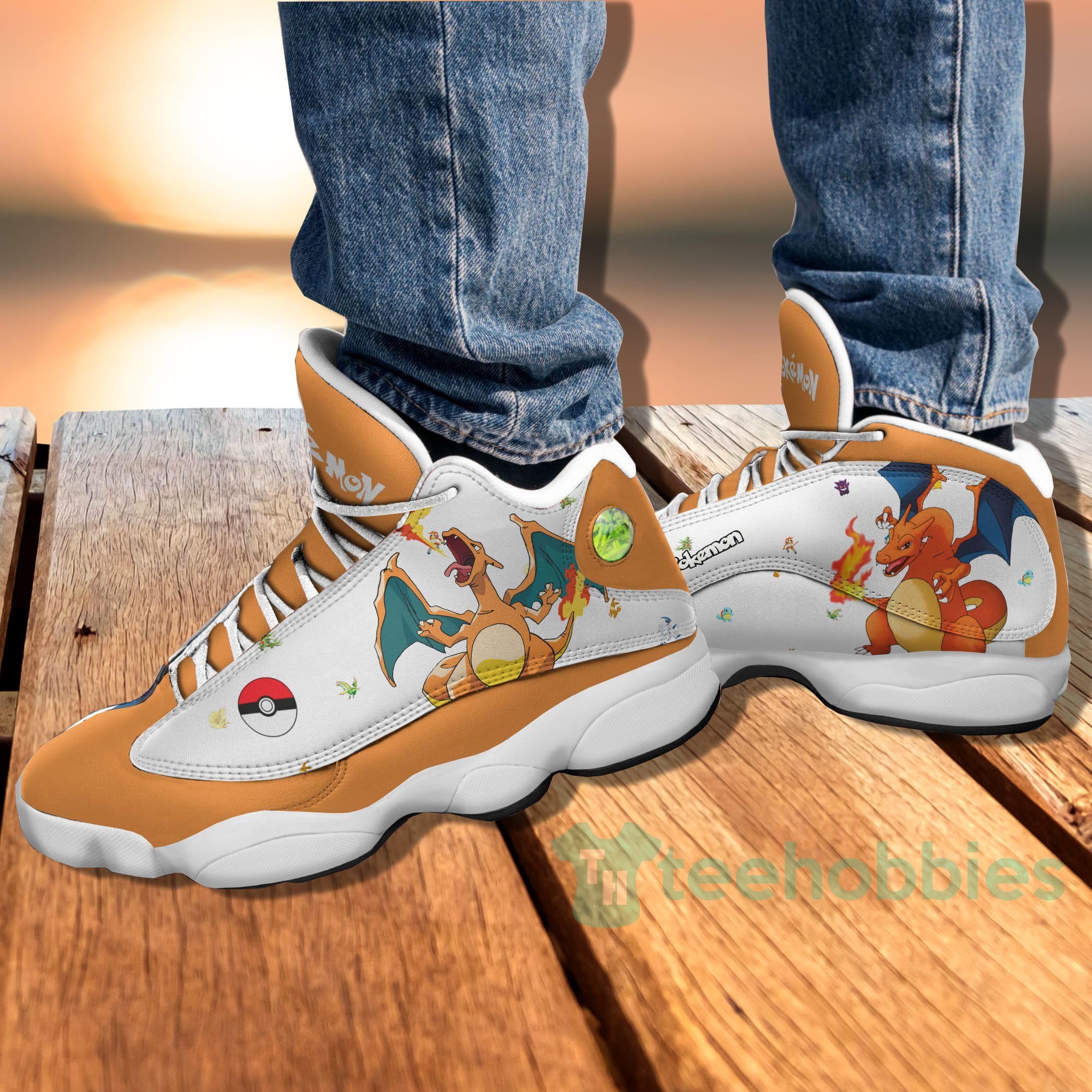 POKEMON Charizard Anime Air Jordan 13 Shoes POKEMON Charizard Anime Air Jordan 13 Shoes