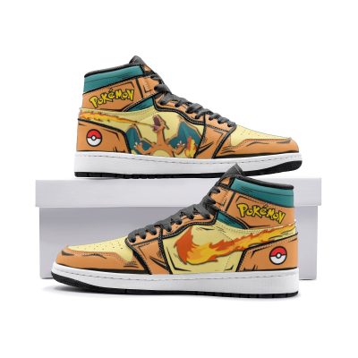POKEMON Charizard Yellow Air Jordan 1 High Sneakers