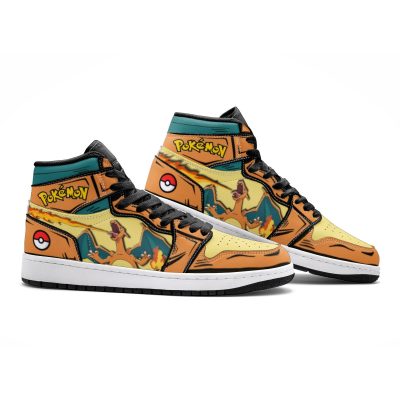 POKEMON Charizard Yellow Air Jordan 1 High Sneakers
