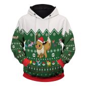 POKEMON Christmas Eevee Pullover Hoodie