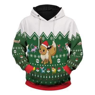 POKEMON Christmas Eevee Pullover Hoodie