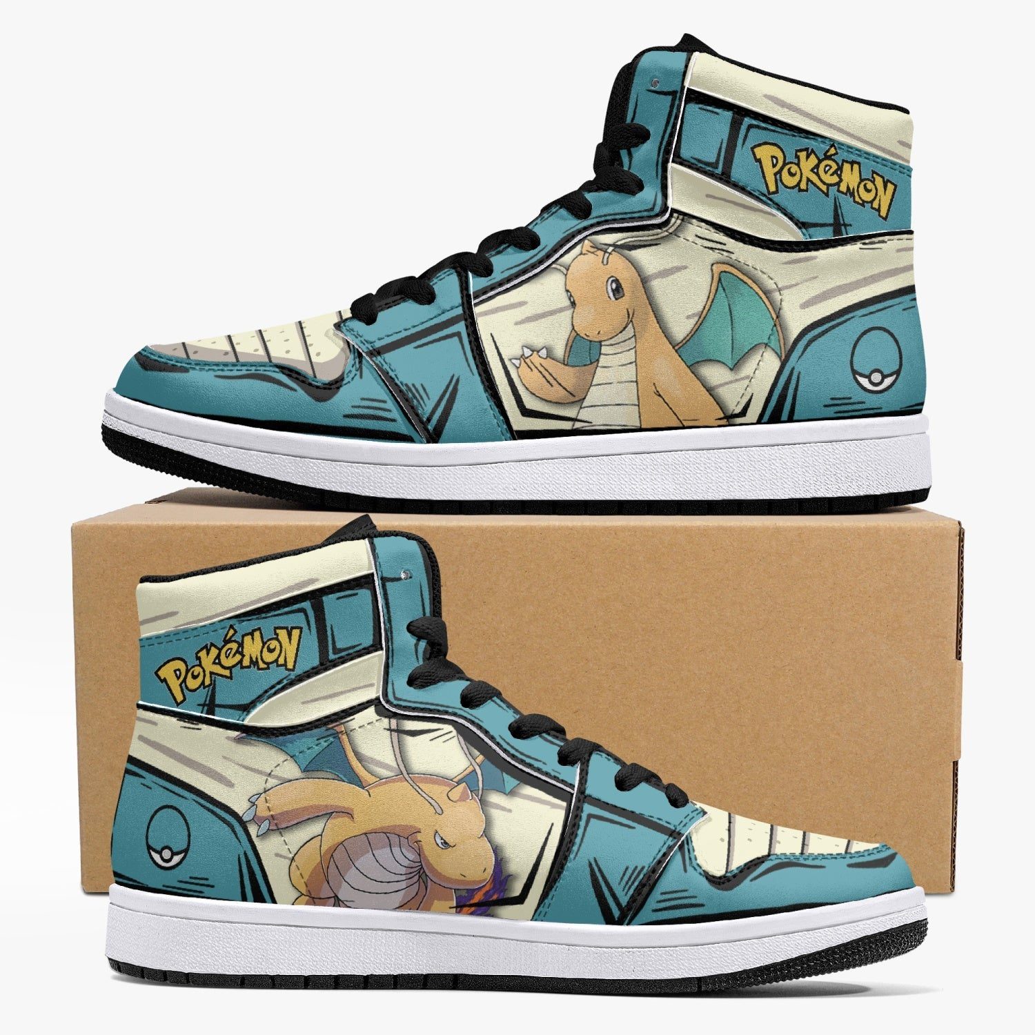 POKEMON Dragonite Air Jordan 1 High Sneakers POKEMON Dragonite Air Jordan 1 High Sneakers