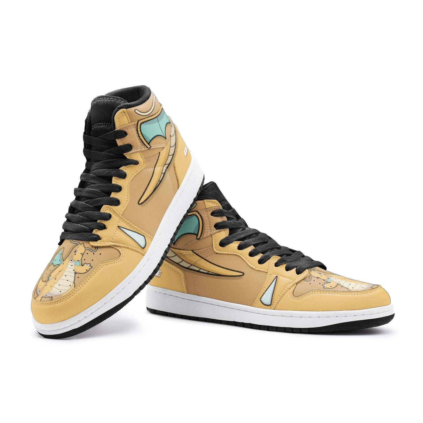 POKEMON Dragonite Yellow Air Jordan 1 High Sneakers POKEMON Dragonite Yellow Air Jordan 1 High Sneakers