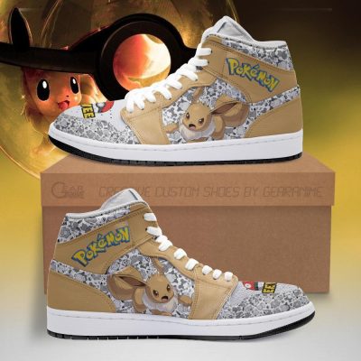 POKEMON Eevee Anime Air Jordan 1 High Sneakers