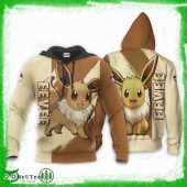 POKEMON Eevee Brown Pullover Hoodie