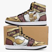 POKEMON Eevee Brown White Air Jordan 1 High Sneakers