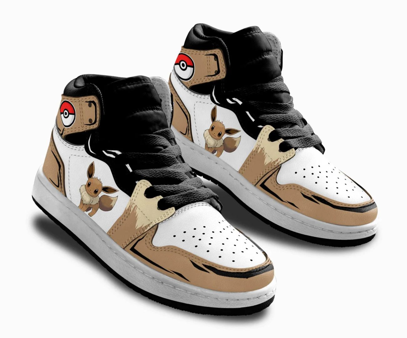 POKEMON Eevee New Style Air Jordan 1 High Sneakers POKEMON Eevee New Style Air Jordan 1 High Sneakers