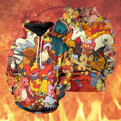 POKEMON Fire Pullover Hoodie
