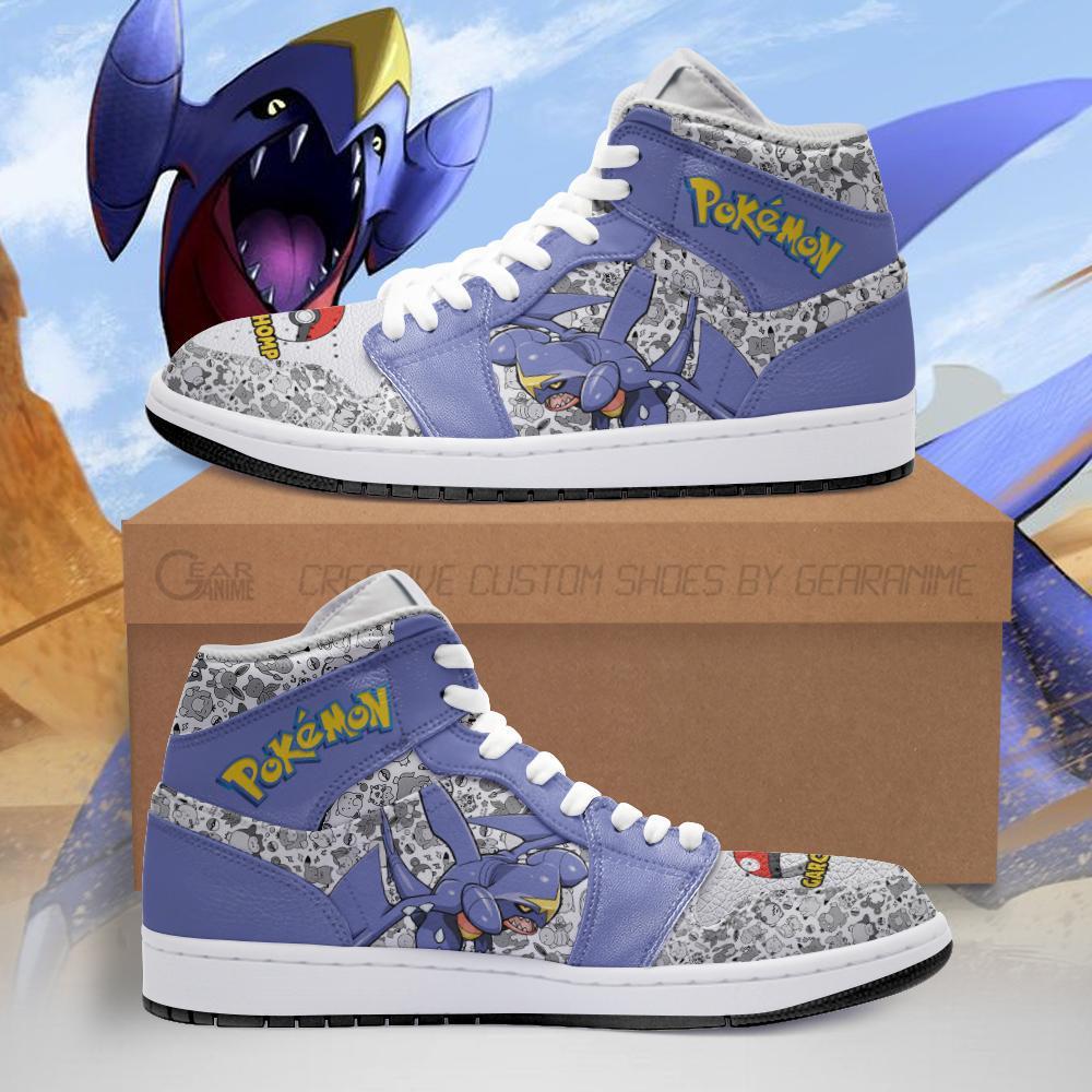 POKEMON Garchomp Anime Air Jordan 1 High Sneakers POKEMON Garchomp Anime Air Jordan 1 High Sneakers