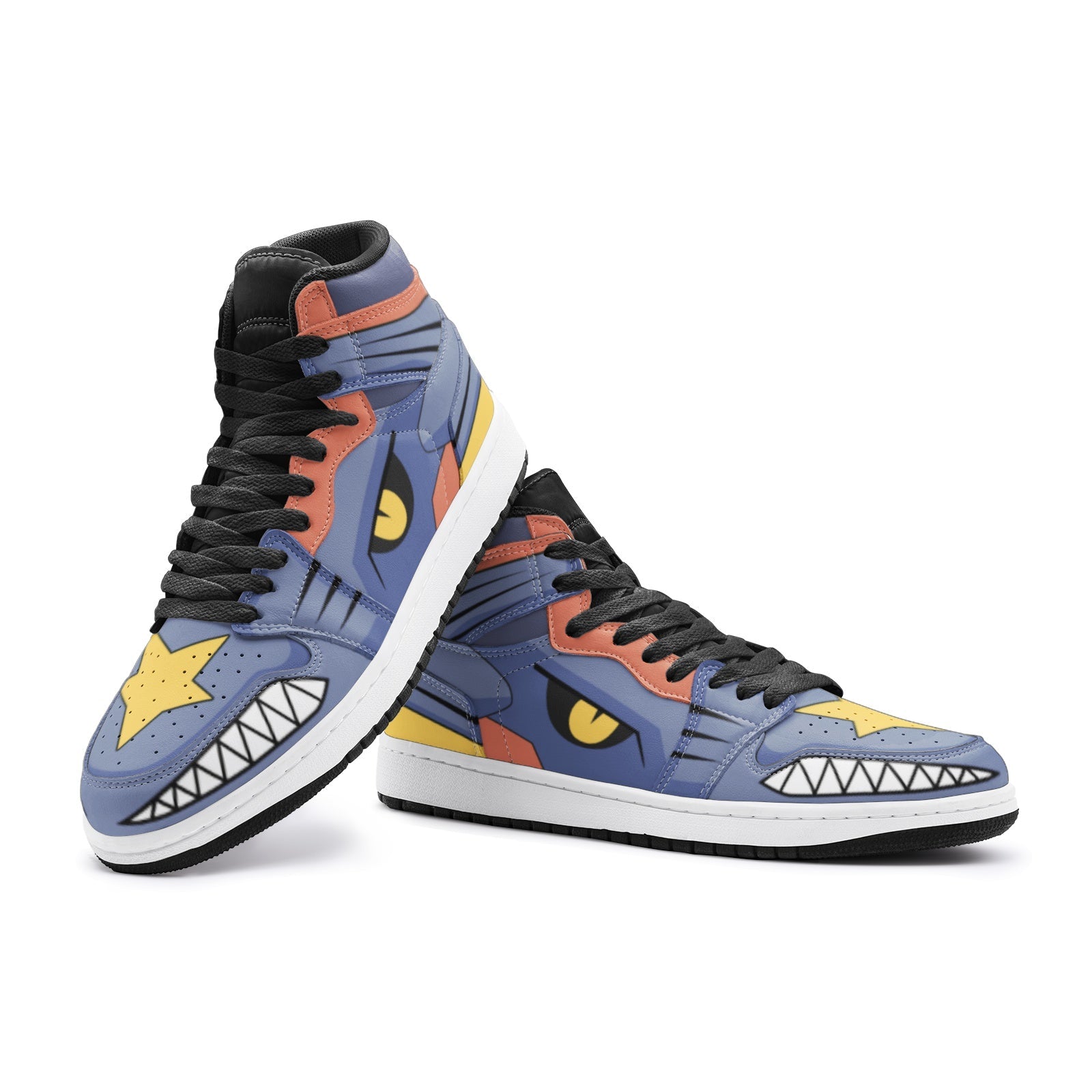 POKEMON Garchomp Navy Air Jordan 1 High Sneakers POKEMON Garchomp Navy Air Jordan 1 High Sneakers