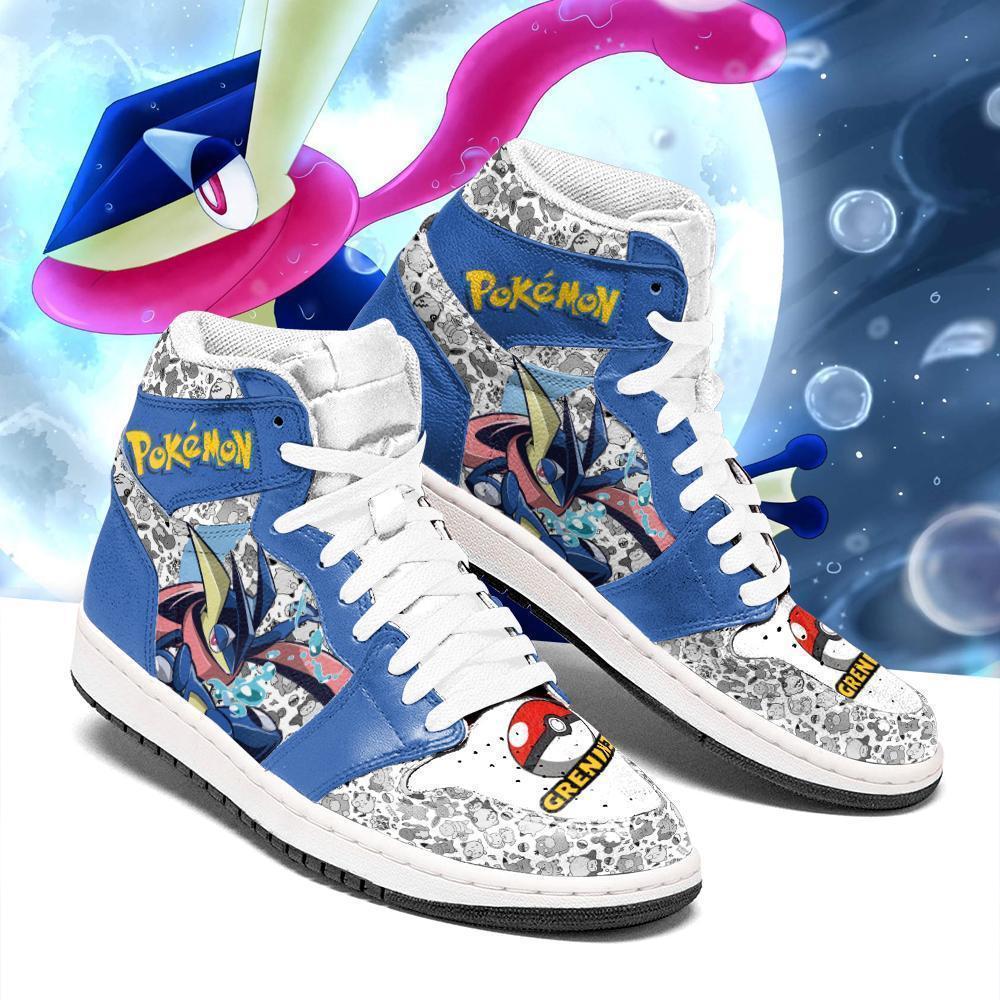 POKEMON Greninja Anime Air Jordan 1 High Sneakers POKEMON Greninja Anime Air Jordan 1 High Sneakers
