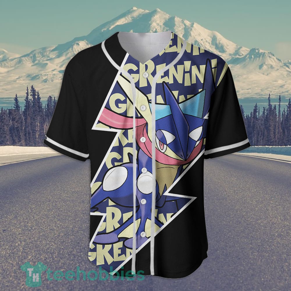POKEMON Greninja Black Baseball Jersey POKEMON Greninja Black Baseball Jersey