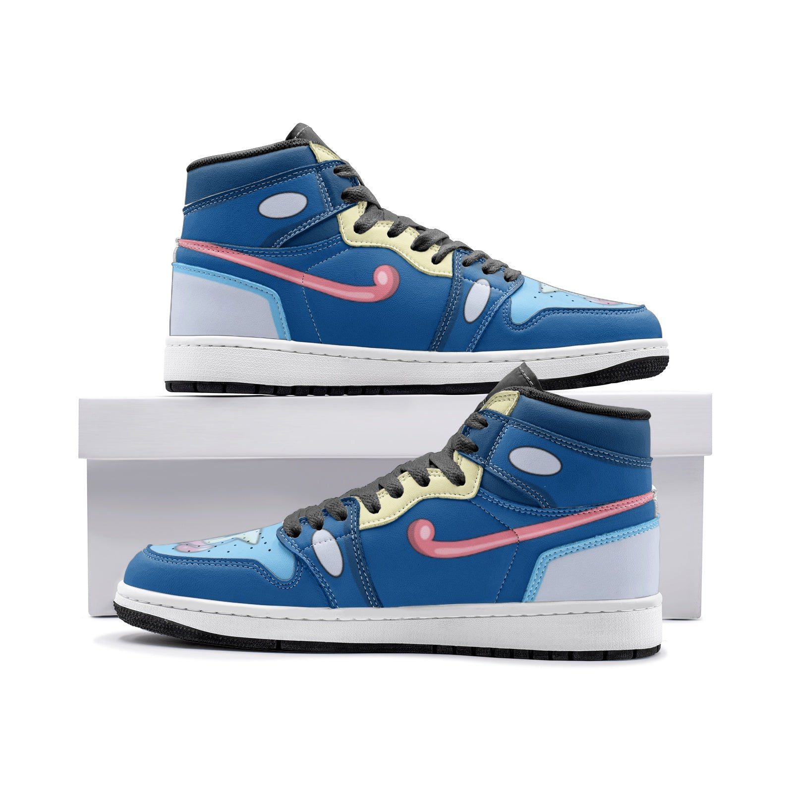 POKEMON Greninja Blue Air Jordan 1 High Sneakers POKEMON Greninja Blue Air Jordan 1 High Sneakers