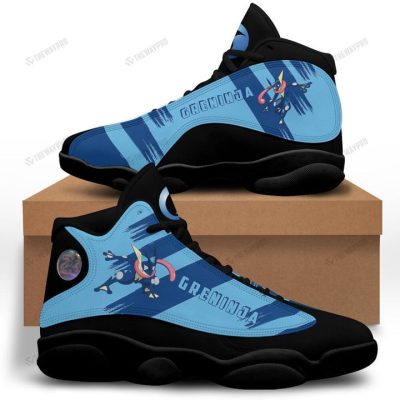 POKEMON Greninja Blue Black Air Jordan 13 Shoes